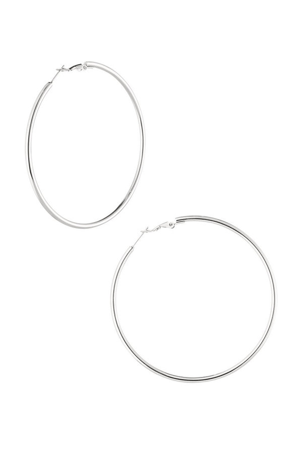 Basic hoops medium - silver